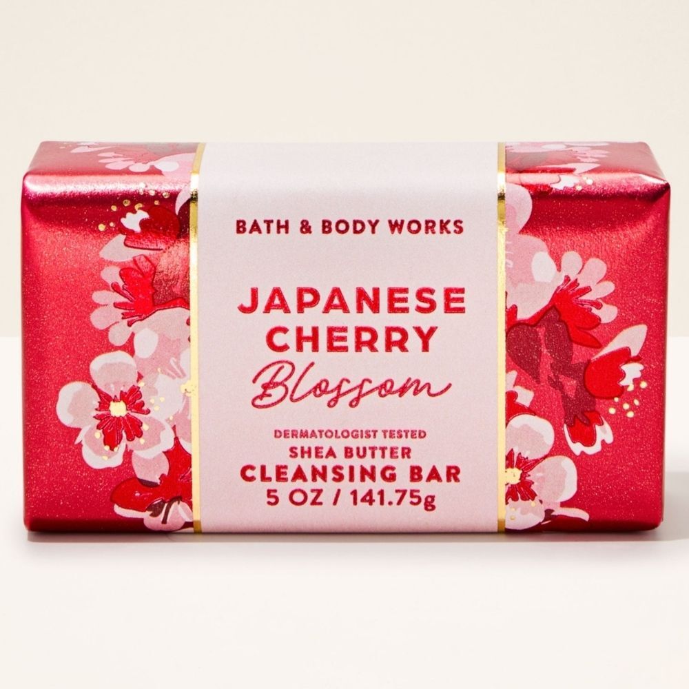 Bath & Body Works Japanese Cherry Blossom Cleansing Bar Soap 5oz NEW